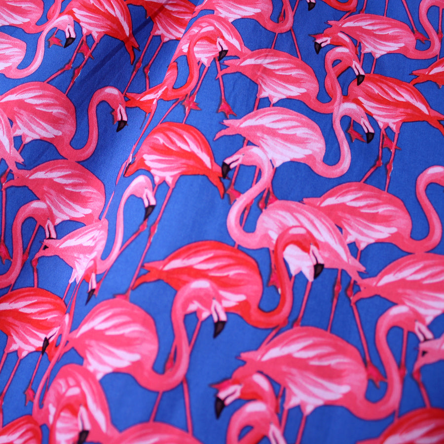 Adult Hawaiian Shirt (Flamingo Frenzy)