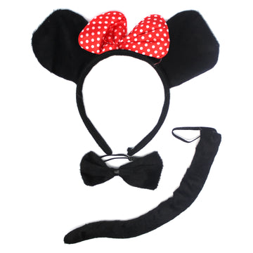 Red Bow Mouse Costume Kit (3 Piece Set)