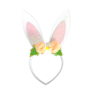 Deluxe Bunny Ears Flower Headband