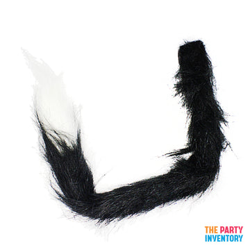 Black & White Fluffy Cat Tail