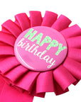 Party Badge (Pink Happy Birthday)