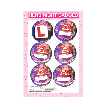 Hens Night Badges (6pcs)
