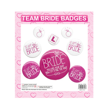 Team Bride Badges (8pcs)