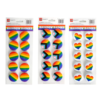 Rainbow Flag Badges (10pcs)