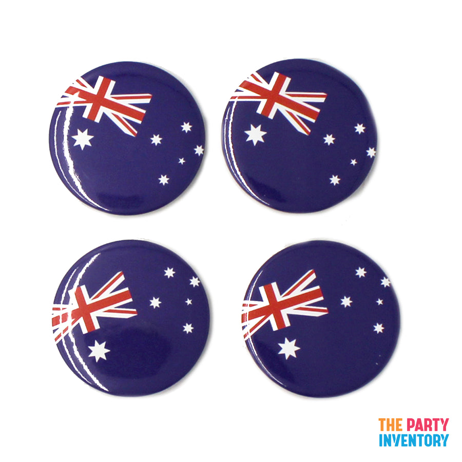 Australian Flag Round Badges (6pcs)