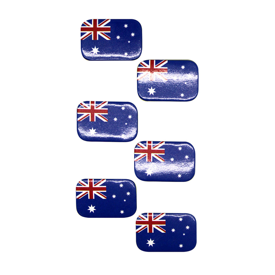Australian Flag Rectangle Badges (6pcs)