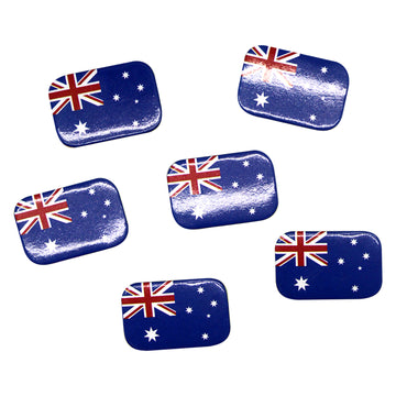 Australian Flag Rectangle Badges (6pcs)