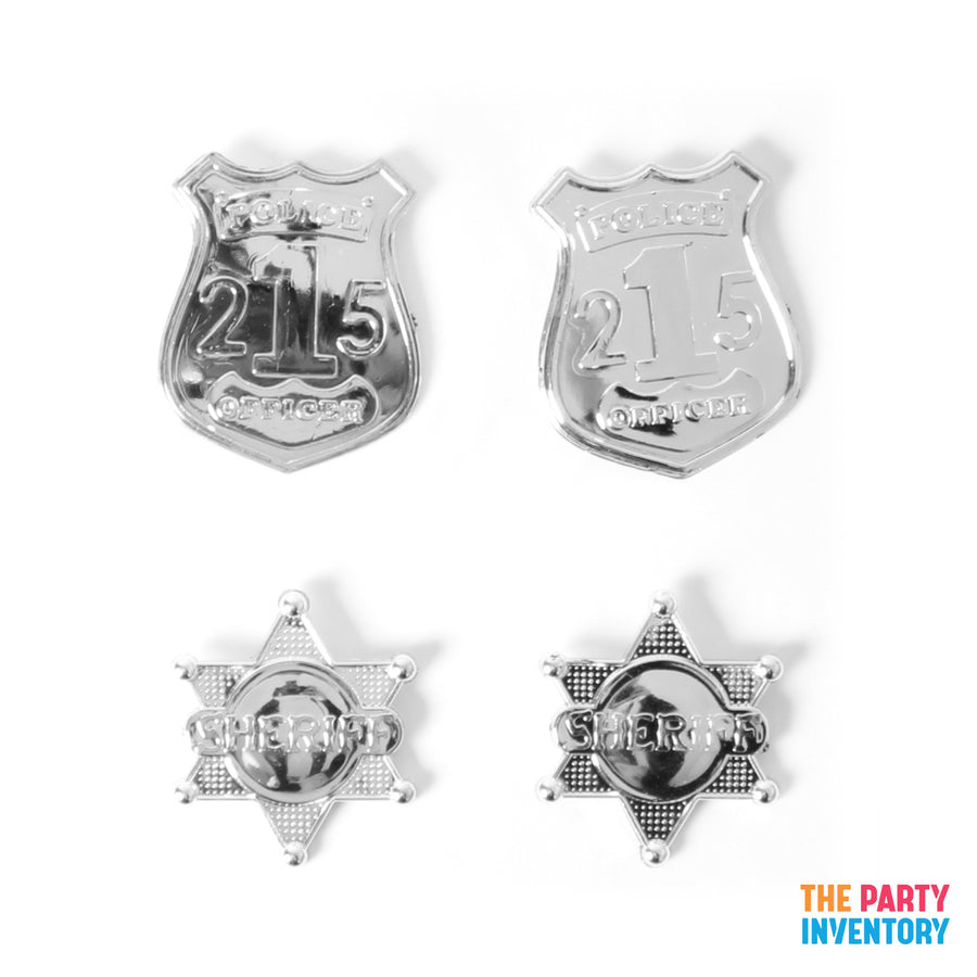 Deluxe Police Badges (4pk)