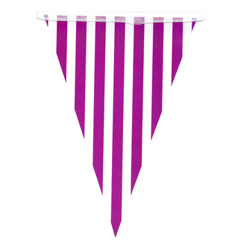 Bunting Flags (Stripe Purple)