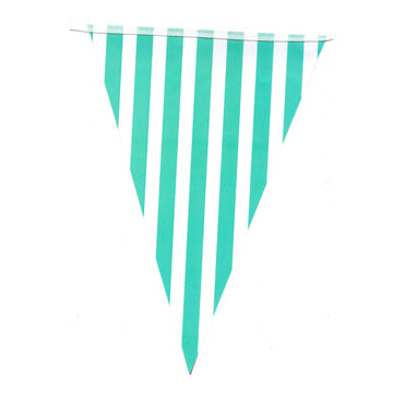 Bunting Flags (Stripe Aqua Blue Green)