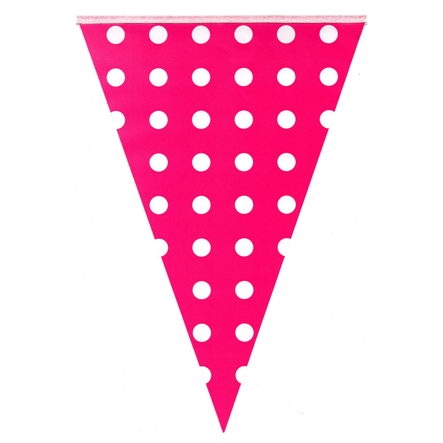 Bunting Flags (Polka Dot Hot Pink)