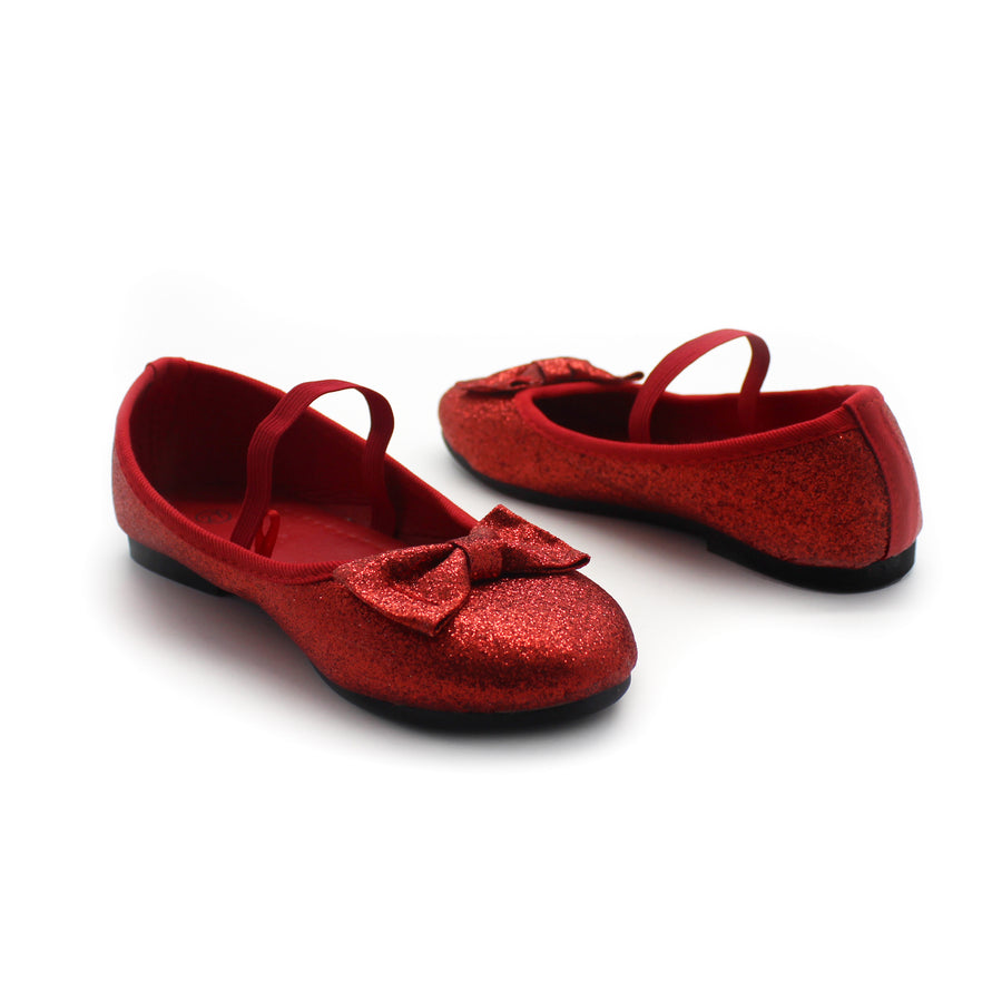 Children's Red Glitter Shoes