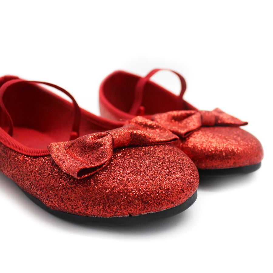Children's Red Glitter Shoes