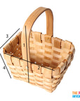 Little Red Ribbon Woven Basket