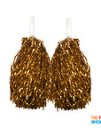 Copper Orange Metallic Pom Poms
