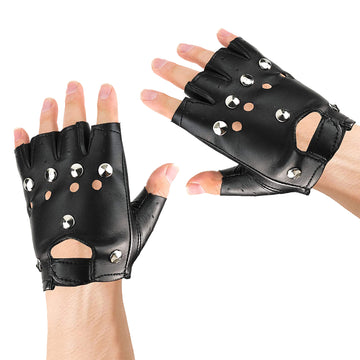 Punk Gloves (Faux Leather with Studs)