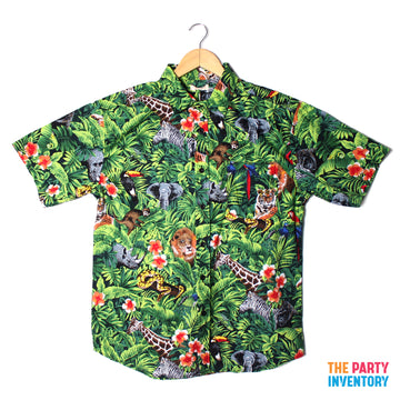 Adult Hawaiian Shirt (Jungle Print)