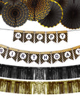 Black and Gold Birthday Decoration Kit (Dots)