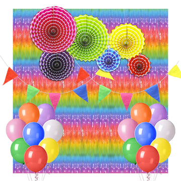 Rainbow Party Decoration Kit (Light Pastel)