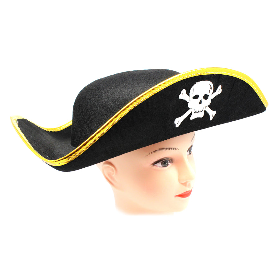 Pirate Hat (Adult) (Gold Rim)