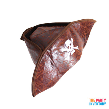 Deluxe Brown Pirate Captain Hat