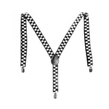Black and White Checkered Suspender