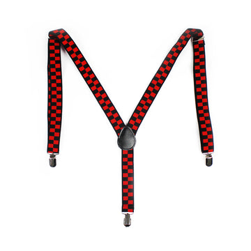 Black and Red Checkered Suspender