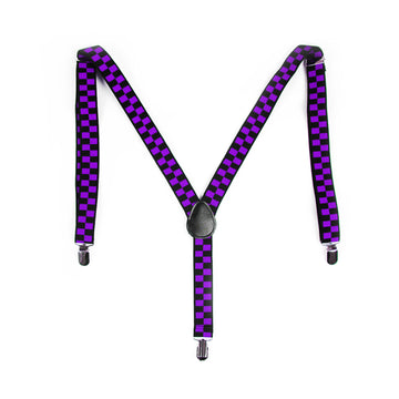 Black and Purple Checkered Suspender