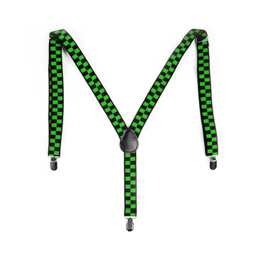Black and Green Checkered Suspender