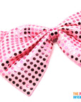 Jumbo Sequin Bow Tie (Light Pink)