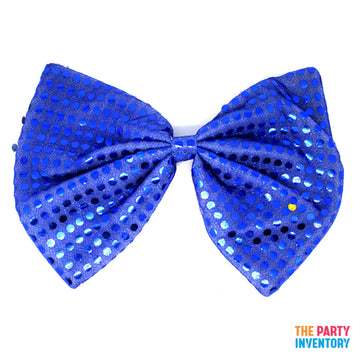 Jumbo Sequin Bow Tie (Dark Blue)