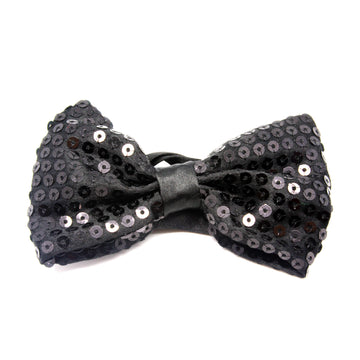 Small Sequin Bow Tie (Black)