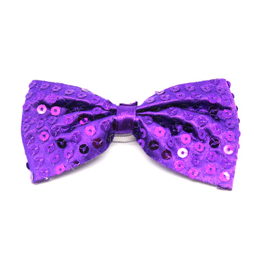 Small Sequin Bow Tie (Purple)