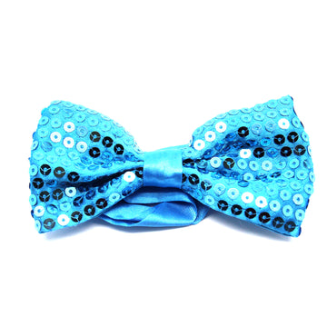 Small Sequin Bow Tie (Light Blue)