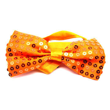 Small Sequin Bow Tie (Orange)