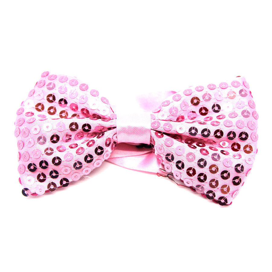 Small Sequin Bow Tie (Light Pink)