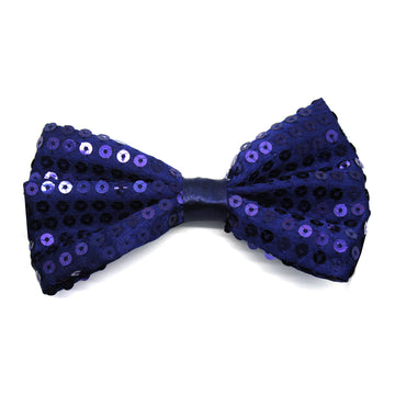 Small Sequin Bow Tie (Navy Blue)