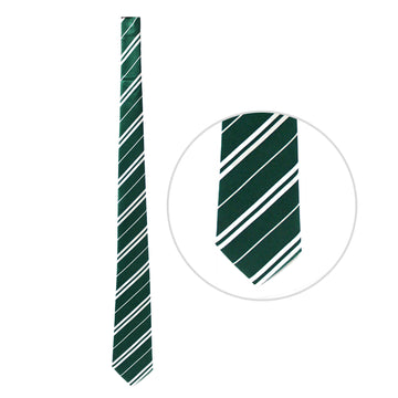 Long Wizard Stripe Tie (Green)