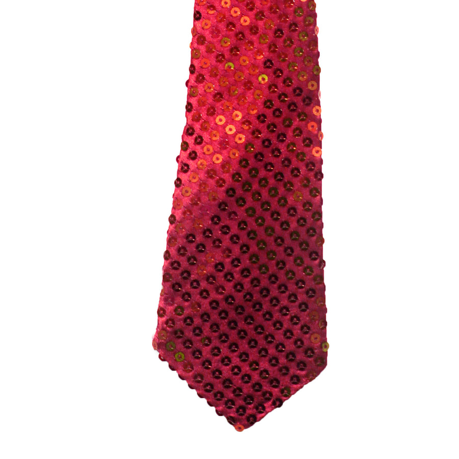 Sequin Tie (Maroon)