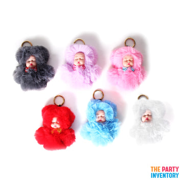 Fluffy Baby Bear Key Ring