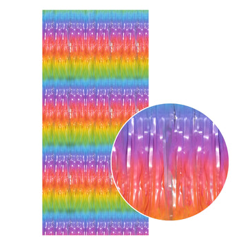 Pastel Rainbow Tinsel Curtain (Light)