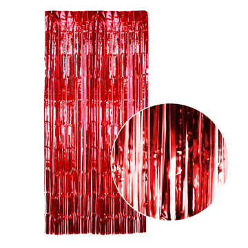 Red Metallic Curtain