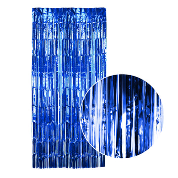 Blue Metallic Curtain