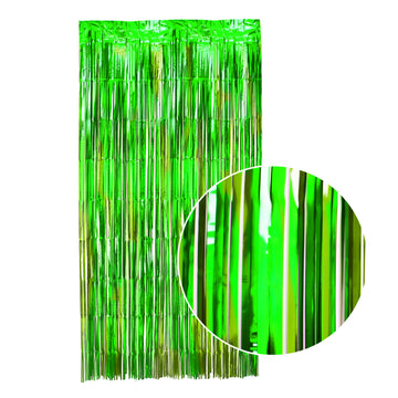 Green Iridescent Tinsel Curtain