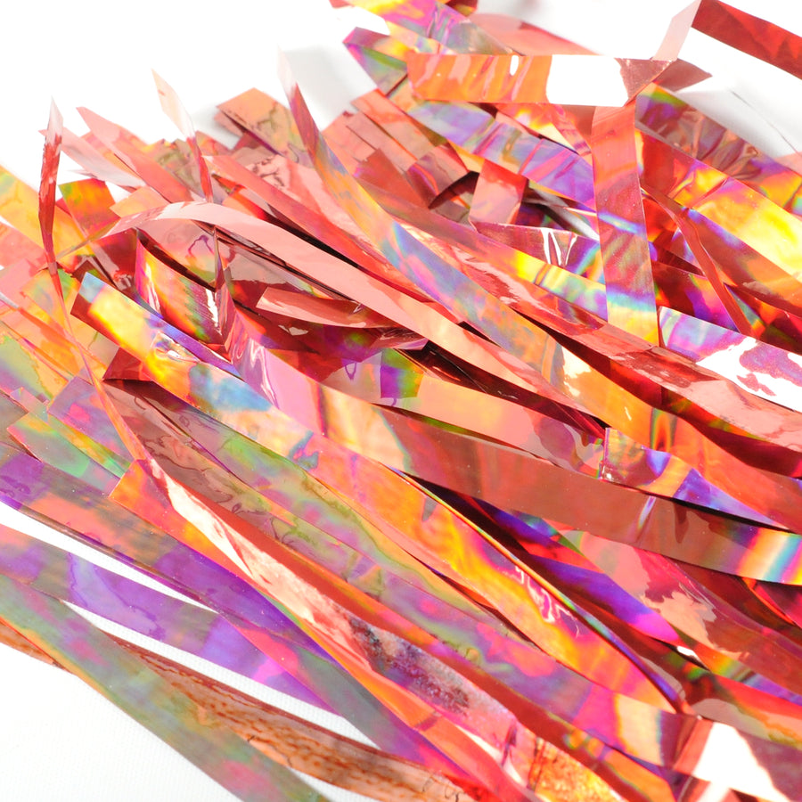 Light Rose Gold Iridescent Tinsel Curtain