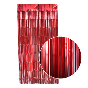 Red Matte Tinsel Curtain