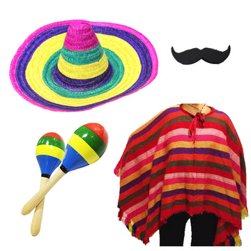 Deluxe Adult Mexican Costume Kit (Multicolour)