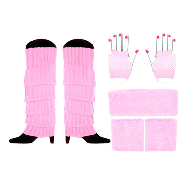 1980s Basics Costume Accessory Kit (Light Pink)