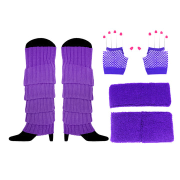 1980s Basics Costume Accessory Kit (Purple)