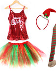 Ladies Christmas Costume Kit (White Merry Christmas)